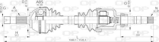 Open Parts DRS6156.00 - Полуоска vvparts.bg