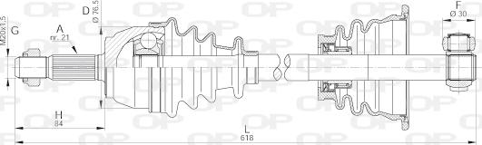 Open Parts DRS6151.00 - Полуоска vvparts.bg