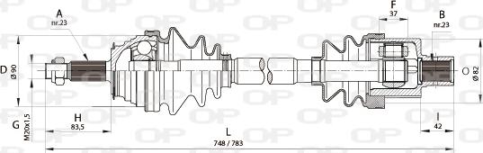 Open Parts DRS6164.00 - Полуоска vvparts.bg