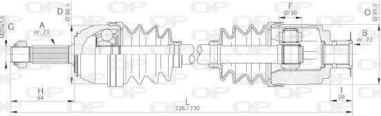 Open Parts DRS6166.00 - Полуоска vvparts.bg