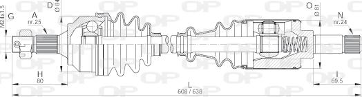 Open Parts DRS6161.00 - Полуоска vvparts.bg