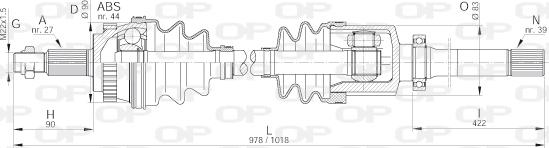 Open Parts DRS6109.00 - Полуоска vvparts.bg