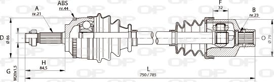 Open Parts DRS6101.00 - Полуоска vvparts.bg