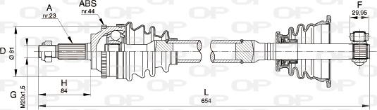 Open Parts DRS6110.00 - Полуоска vvparts.bg