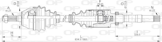 Open Parts DRS6184.00 - Полуоска vvparts.bg