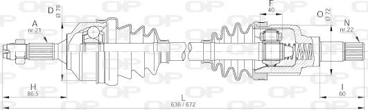 Open Parts DRS6181.00 - Полуоска vvparts.bg