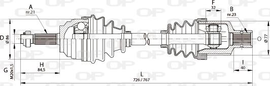 Open Parts DRS6134.00 - Полуоска vvparts.bg