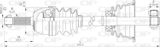 Open Parts DRS6135.00 - Полуоска vvparts.bg