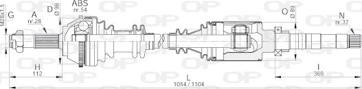 Open Parts DRS6138.00 - Полуоска vvparts.bg