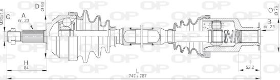 Open Parts DRS6132.00 - Полуоска vvparts.bg