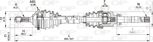 Open Parts DRS6126.00 - Полуоска vvparts.bg