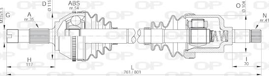 Open Parts DRS6174.00 - Полуоска vvparts.bg