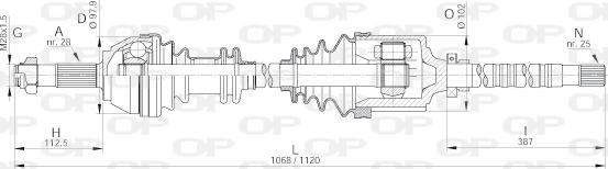 Open Parts DRS6175.00 - Полуоска vvparts.bg