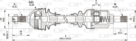 Open Parts DRS6178.00 - Полуоска vvparts.bg