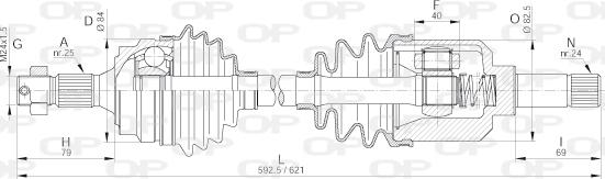 Open Parts DRS6173.00 - Полуоска vvparts.bg