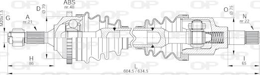 Open Parts DRS6177.00 - Полуоска vvparts.bg