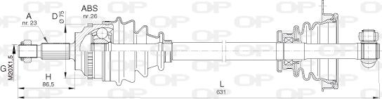 Open Parts DRS6399.00 - Полуоска vvparts.bg