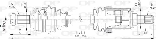 Open Parts DRS6395.00 - Полуоска vvparts.bg