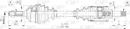 Open Parts DRS6390.00 - Полуоска vvparts.bg