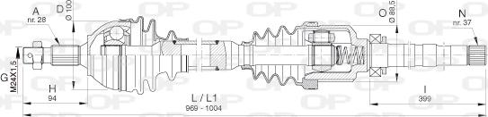 Open Parts DRS6398.00 - Полуоска vvparts.bg