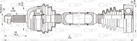 Open Parts DRS6349.00 - Полуоска vvparts.bg