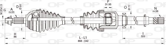 Open Parts DRS6355.00 - Полуоска vvparts.bg