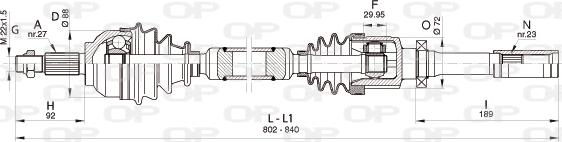 Open Parts DRS6353.00 - Полуоска vvparts.bg