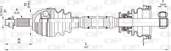 Open Parts DRS6352.00 - Полуоска vvparts.bg