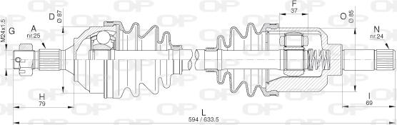 Open Parts DRS6305.00 - Полуоска vvparts.bg