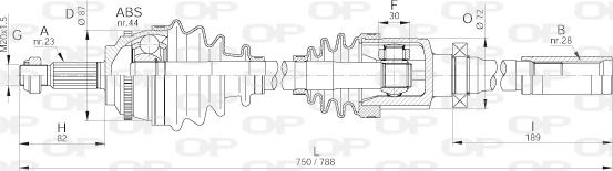 Open Parts DRS6300.00 - Полуоска vvparts.bg