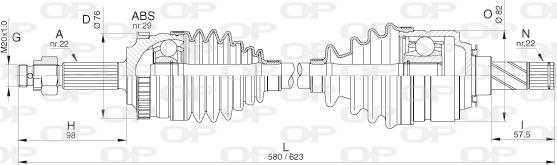 Open Parts DRS6308.00 - Полуоска vvparts.bg