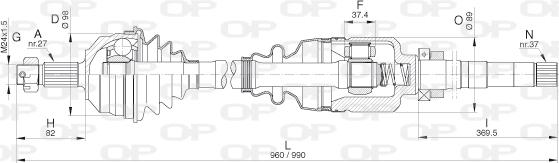 Open Parts DRS6311.00 - Полуоска vvparts.bg