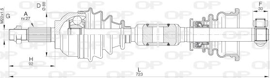 Open Parts DRS6317.00 - Полуоска vvparts.bg