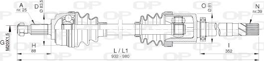 Open Parts DRS6389.00 - Полуоска vvparts.bg