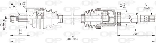 Open Parts DRS6386.00 - Полуоска vvparts.bg