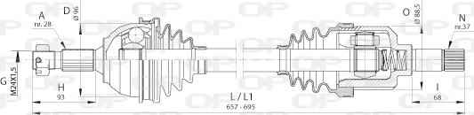 Open Parts DRS6388.00 - Полуоска vvparts.bg