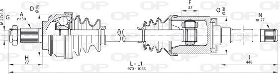 Open Parts DRS6339.00 - Полуоска vvparts.bg