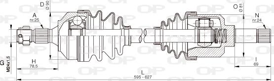 Open Parts DRS6334.00 - Полуоска vvparts.bg