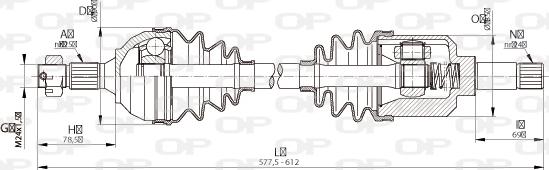 Open Parts DRS6333.00 - Полуоска vvparts.bg