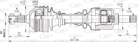 Open Parts DRS6329.00 - Полуоска vvparts.bg