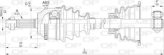 Open Parts DRS6295.00 - Полуоска vvparts.bg