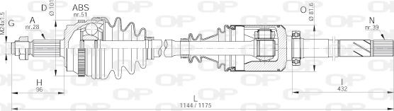 Open Parts DRS6240.00 - Полуоска vvparts.bg