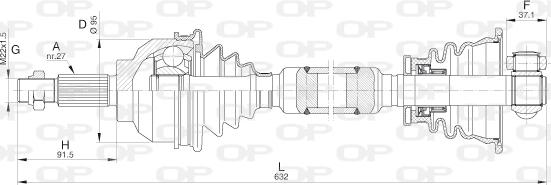 Open Parts DRS6241.00 - Полуоска vvparts.bg