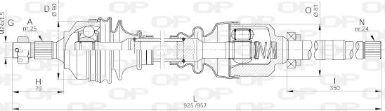 Open Parts DRS6248.00 - Полуоска vvparts.bg
