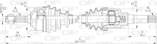 Open Parts DRS6259.00 - Полуоска vvparts.bg