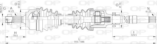 Open Parts DRS6255.00 - Полуоска vvparts.bg
