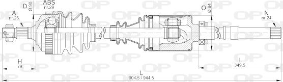 Open Parts DRS6200.00 - Полуоска vvparts.bg