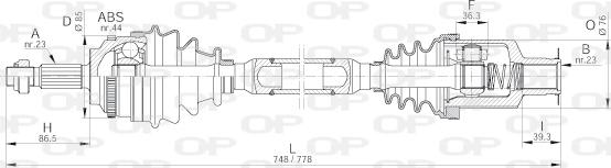 Open Parts DRS6208.00 - Полуоска vvparts.bg