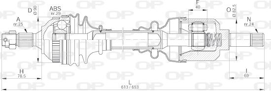 Open Parts DRS6202.00 - Полуоска vvparts.bg