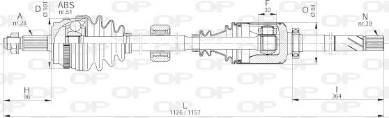 Open Parts DRS6210.00 - Полуоска vvparts.bg